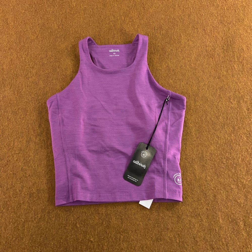 Allbirds Womens XS Lux Purple Trino Natural Run Form Tank Top NWT